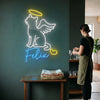Angel Cat Neon Sign Custom, Name Halo Wings LED Light, Pet Memorial Decor