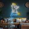 Angel Cat Neon Sign Custom, Name Halo Wings LED Light, Pet Memorial Decor