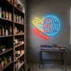 Automotive Neon Sign Custom, Name Wheel LED Light, Garage Man Cave Auto Decor
