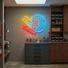 Automotive Neon Sign Custom, Name Wheel LED Light, Garage Man Cave Auto Decor
