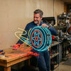 Automotive Neon Sign Custom, Name Wheel LED Light, Garage Man Cave Auto Decor