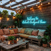 Backyard Neon Sign Custom, Welcome LED Light, Patio Outdoor Bar Wall Decor