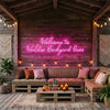 Backyard Neon Sign Custom, Welcome LED Light, Patio Outdoor Bar Wall Decor