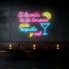 Bar & Grill Neon Sign - Personalized Tequila Quote Pink Blue
