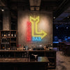 Bar Neon Sign Custom, Name Arrow LED Light, Home Bar Wall Decor