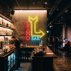 Bar Neon Sign Custom, Name Arrow LED Light, Home Bar Wall Decor