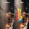 Bar Neon Sign Custom, Name Arrow LED Light, Home Bar Wall Decor