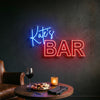 Bar Neon Sign Custom, Name Block Letter LED Light, Home Bar Wall Decor