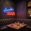 Bar Neon Sign Custom, Name Block Letter LED Light, Home Bar Wall Decor