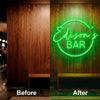Bar Neon Sign Custom, Name LED Light, Home Bar Man Cave Wall Decor Gift