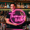 Bar Neon Sign Custom, Name LED Light, Home Bar Man Cave Wall Decor Gift