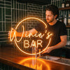 Bar Neon Sign Custom, Name LED Light, Home Bar Man Cave Wall Decor Gift