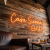 Bar Neon Sign Custom, Name Script LED Light, Lounge Wall Decor