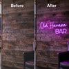 Bar Neon Sign Custom, Name Script LED Light, Lounge Wall Decor