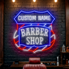 Barber Shop Neon Sign Custom, Name Badge LED Light, Salon Wall Decor