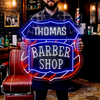Barber Shop Neon Sign Custom, Name Badge LED Light, Salon Wall Decor