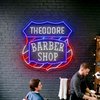 Barber Shop Neon Sign Custom, Name Badge LED Light, Salon Wall Decor