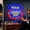 Barber Shop Neon Sign Custom, Name Badge LED Light, Salon Wall Decor