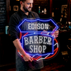 Barber Shop Neon Sign Custom, Name Badge LED Light, Salon Wall Decor