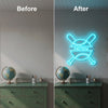 Baseball Neon Sign Custom, Name Bats LED Light, Boys Room Wall Decor