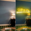 Baseball Neon Sign with Name, Bat Ball LED Light, Boys Room Wall Sports Decor