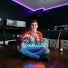 Baseball Neon Sign with Name, Stitch LED Light, Boys Room Wall Sports Decor