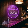 Basement Bar Neon Sign Custom, Name Liquor LED Light, Home Bar Man Cave Decor