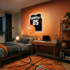 Basketball Jersey Neon Sign Custom, Name Number LED Light, Boys Room Wall Decor