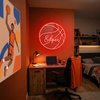 Basketball Neon Sign with Name, Ball LED Light, Kids Room Wall Sports Decor