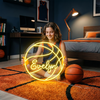Basketball Neon Sign with Name, Ball LED Light, Kids Room Wall Sports Decor