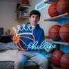 Basketball Neon Sign with Name, Crown LED Light, Boys Room Wall Sports Decor