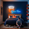 Basketball Neon Sign with Name, Crown LED Light, Boys Room Wall Sports Decor