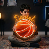 Basketball Neon Sign with Name, Custom Ball LED Light, Kids Bedroom Wall Decor