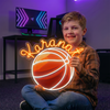 Basketball Neon Sign with Name, Custom Ball LED Light, Kids Bedroom Wall Decor