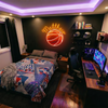 Basketball Neon Sign with Name, Custom Ball LED Light, Kids Bedroom Wall Decor