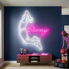 Basketball Neon Sign with Name, Dunk Player LED Light, Boys Room Wall Decor