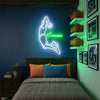 Basketball Neon Sign with Name, Dunk Player LED Light, Boys Room Wall Decor