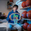 Basketball Neon Sign with Name, Hoop Backboard LED Light, Boys Room Wall Decor