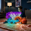 Basketball Neon Sign with Name, Hoop Net LED Light, Boys Room Wall Sports Decor