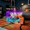 Basketball Neon Sign with Name, Hoop Net LED Light, Boys Room Wall Sports Decor