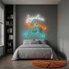 Basketball Neon Sign with Name, Jump Player LED Light, Boys Room Wall Decor