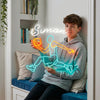 Basketball Neon Sign with Name, Jump Player LED Light, Boys Room Wall Decor