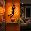 Basketball Neon Sign with Name Number, Player LED Light, Boys Room Wall Decor