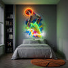 Basketball Neon Sign with Name, Slam Dunk LED Light, Boys Room Wall Decor