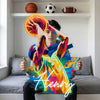 Basketball Neon Sign with Name, Slam Dunk LED Light, Boys Room Wall Decor