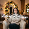 Beauty Neon Sign Custom, Name Floral LED Light, Salon Backdrop Wall Decor