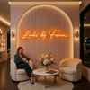 Beauty Neon Sign Custom, Name Floral LED Light, Salon Backdrop Wall Decor