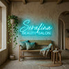 Beauty Salon Neon Sign Custom, Name LED Light, Hair Salon Storefront Wall Decor