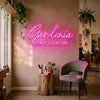 Beauty Salon Neon Sign Custom, Name LED Light, Hair Salon Storefront Wall Decor