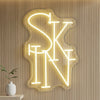 Beauty Spa Neon Sign - Personalized Skin Lettering Yellow